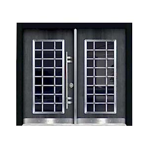 TR-3704 Gri - Meşe - Krom Bina Giriş Kapısı